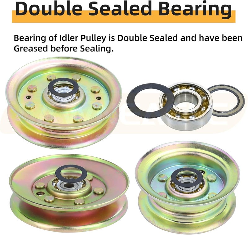 LANEAGLE 532177968 Idler Pulley with 596481401 Pulley 532193195 Pulley Replaces 177968 Pulley 193197 Husqvarna 532193197 Husqvarna 532175820 175820 Pulley Craftsman Idler Pulley 175820 - Image 5